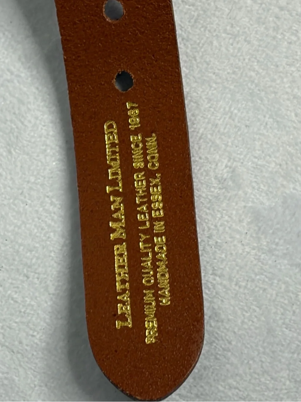 Men's Size 40 Bourbon Bottle Motif  Belt Leather Man Ltd Leather